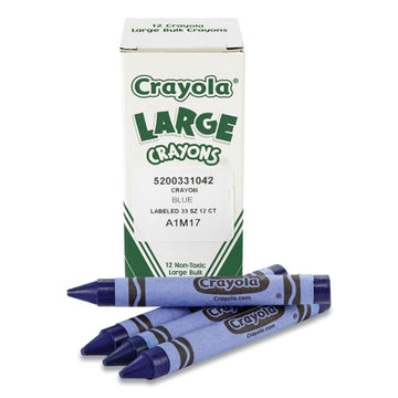 Crayola® Bulk Crayons, Large, Blue, 12-box freeshipping - TVN Wholesale